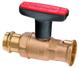HEIMEIER Pumpen-Kugelhahn Globo P 35mm Viega Pressanschl. x1 1/4", Rotguss, 0622-35.000