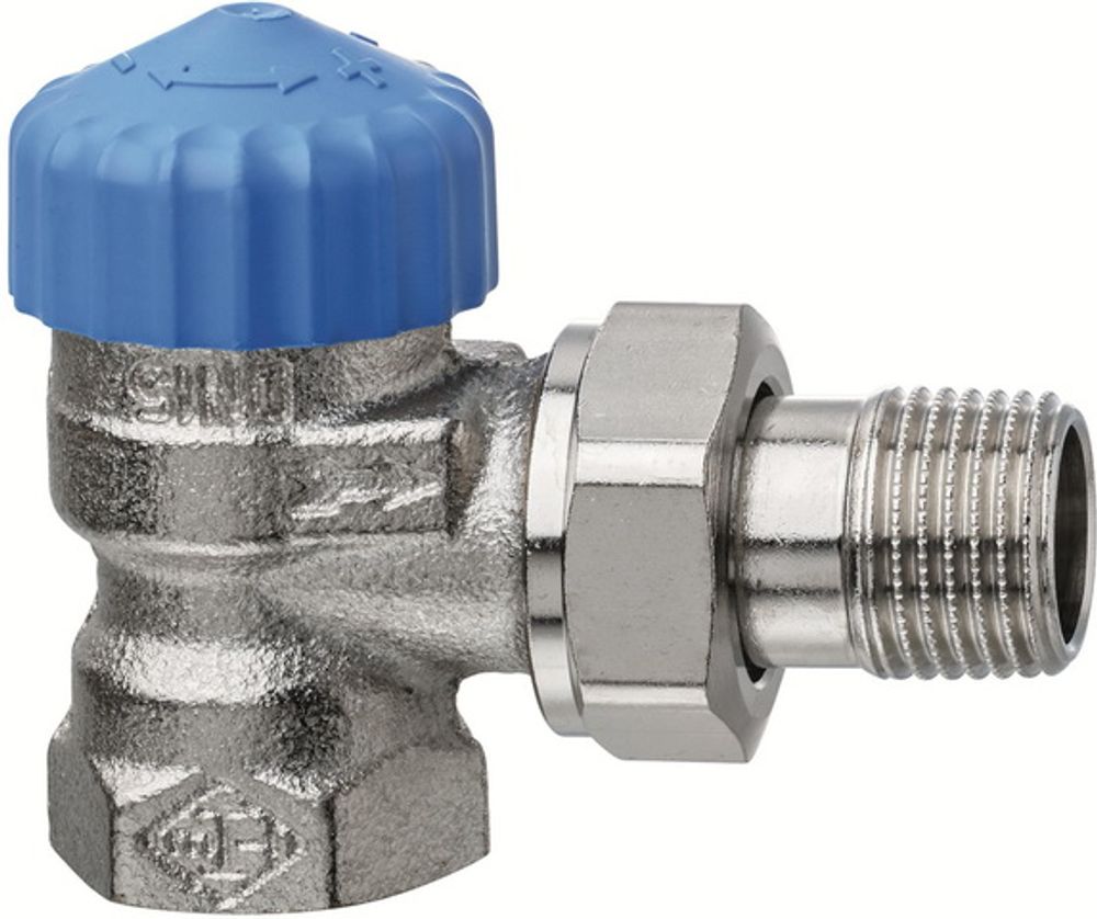 HEIMEIER Thermostat-Ventilunterteil mit geringem Widerstand, Eckform, DN 20, 2241-03.000