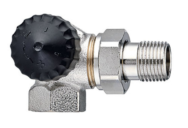 HEIMEIER Thermostat-Ventilunterteil mit ger. Widerstand, Winkeleck/li., DN15, 2341-02.000