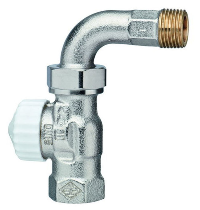 HEIMEIER Thermostat-Ventilunterteil V-exact II, mit Bogenverschraubung, DN15, 3756-02.000