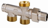 HEIMEIER Zweirohrverteiler Duolux mit Absperrung u.Voreinst.,2-Rohr-System, 3801-02.000