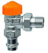 HEIMEIER Thermostat-Ventilunterteil Eclipse, Eck, DN 15, ViegaPress 15 mm, 3941-15.000