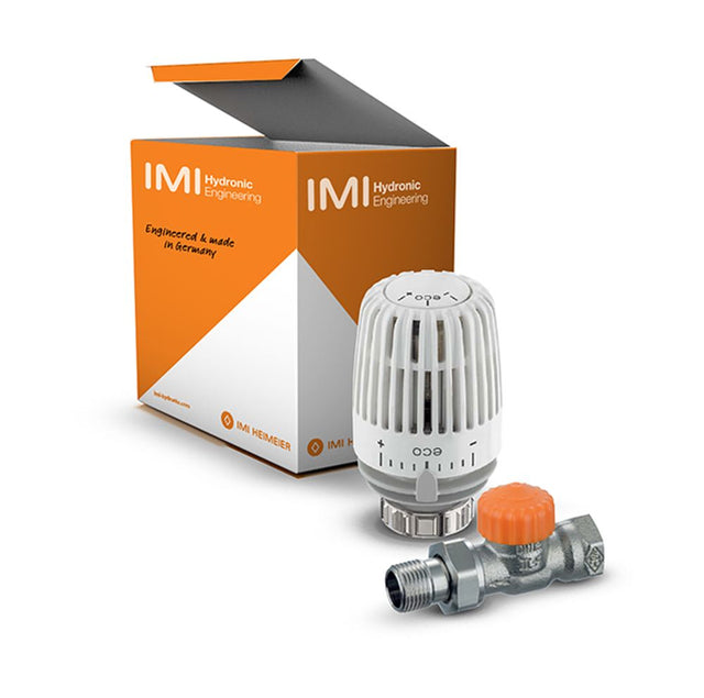 HEIMEIER Set 2 Thermostat-Kopf K eco und Th.-Ventil Eclipse, DN 10, Durchgang, 9696-25.800