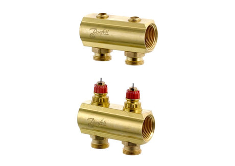Danfoss FBH-Verteiler FHF-2 2 Kreise, ohne Durchflussanzeige, 088U0502