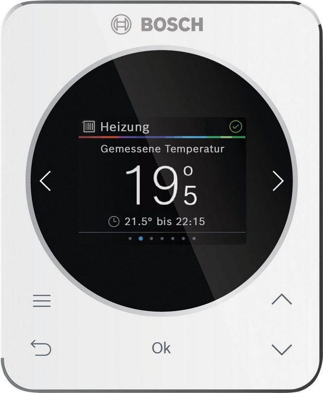 BOSCH raumtemperaturgef. Regler CR 120 116x95x21, für 1 Heizkreis, 2,4"-Display, 7738112950