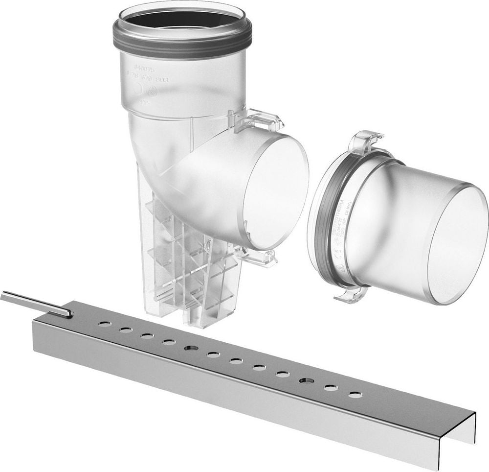 BOSCH Abgaszubehör FC-SE80-87 Abgasbogen d:80mm, 87Gr + Auflageschiene, 7738113777