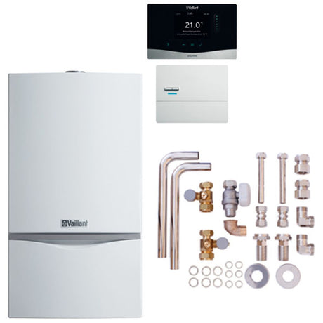 Vaillant Paket 6.216/2 atmoTEC exclusive VC 104/4-7A E, sensoHOME 380f/2, Zubehör, 0010046398