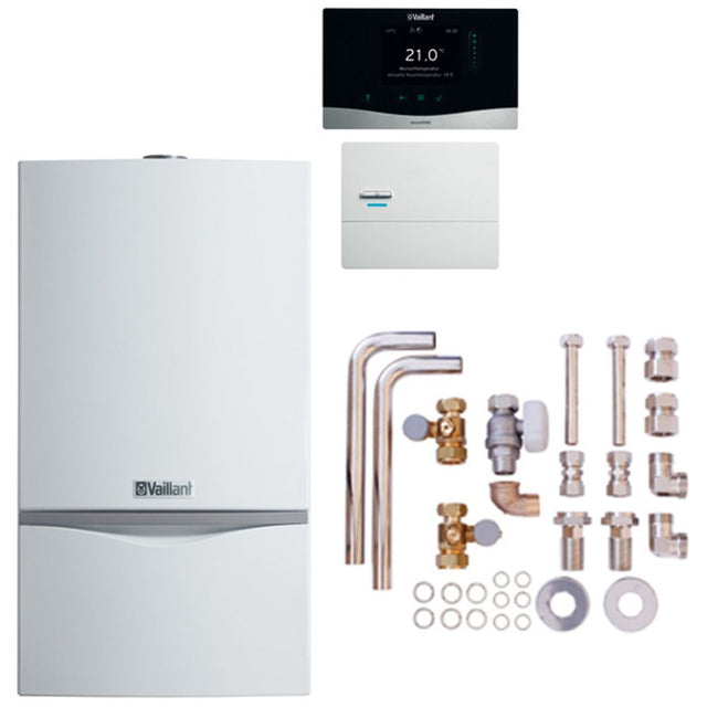 Vaillant Paket 6.217/2 atmoTEC exclusive VC 104/4-7A LL, sensoHOME 380f/2, Zubeh, 0010046399