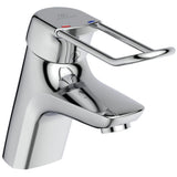 Ideal Standard WT-Armatur Ceramix Blue,m.Bügelgriff, m.Ablgarn.,m.CU-Rohren,Ausld.135mm,Chrom, A5824AA