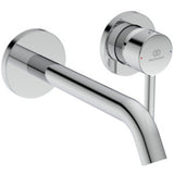 Ideal Standard Wand-WT-Armatur UP Ceraline,Bausatz2, 2 Rosetten d: 65mm, Ausld.180mm, Chrom, A6938AA