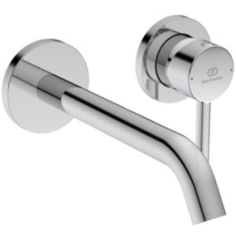 Ideal Standard Wand-WT-Armatur UP Ceraline,Bausatz2, 2 Rosetten d: 65mm, Ausld.180mm, Chrom, A6938AA