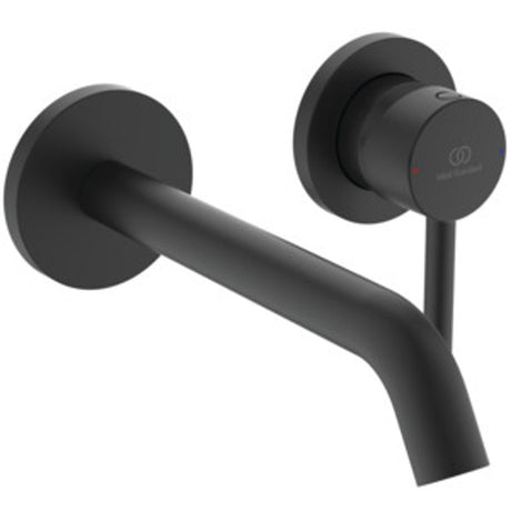 Ideal Standard Wand-WT-Armatur UP Ceraline,Bausatz2, 2 Ros.d: 65mm, Ausld.180mm, Silk Black, A6938XG