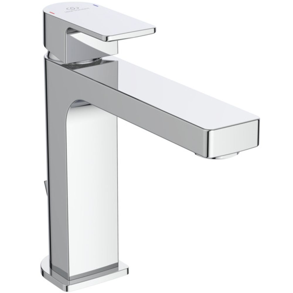 Ideal Standard Waschtischarmatur Edge, Grande Slim, 5 l/min., m.Ablgarn., Ausld.138mm, Chrom, A7106AA