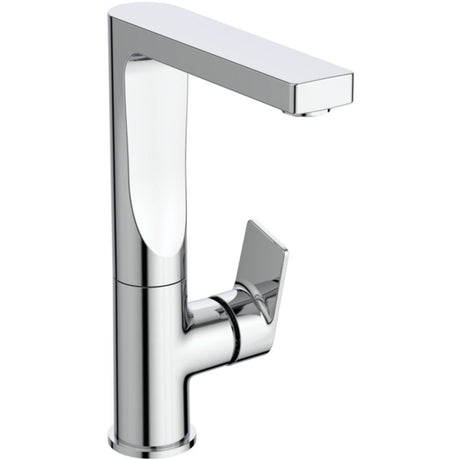 Ideal Standard WT-Armatur Edge, 5 l/min, o.Ablgarn., m.hohem schwenkb.Ausl.,Ausld.140mm,Chrom, A7111AA