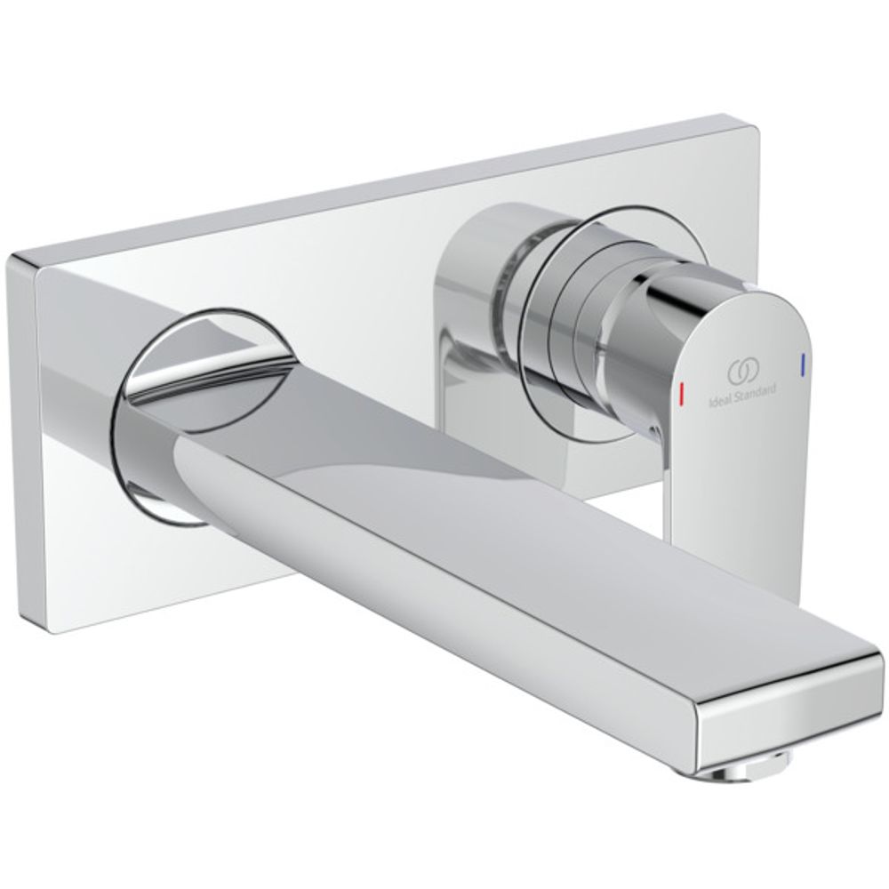 Ideal Standard Wand-Waschtischarmatur UP Edge, Bausatz 2, 5 l/min., Ausld. 191mm, Chrom, A7116AA