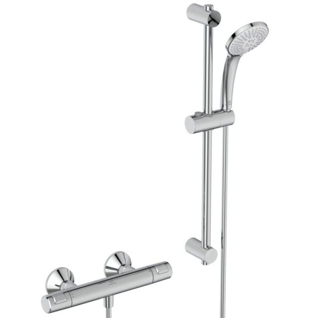 Ideal Standard Brausethermostat AP Ceratherm T25 Ausld.80mm Brausestange 600mm Chrom, A7203AA