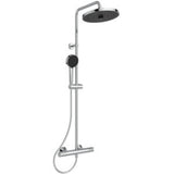 Ideal Standard Duschsystem CThermT25+ m.Brausetherm. mit 2F-HB und 2F-Kopfbrause Chrom, A7210AA
