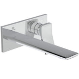 Ideal Standard Wand-Waschtischarmatur Conca, BS2, eckige Rosette, Ausld.225mm, Chrom, A7372AA