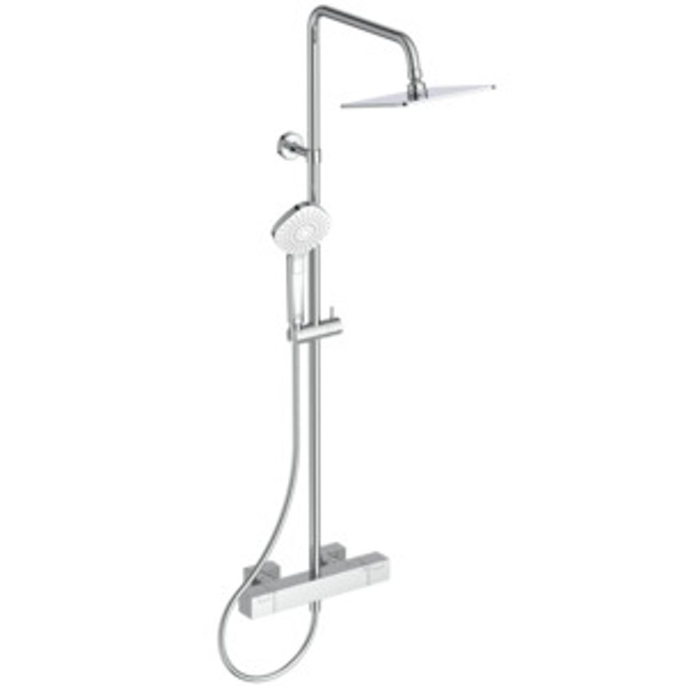 Ideal Standard Duschsystem Ceratherm C100 Square Brausestange rund Chrom, A7540AA