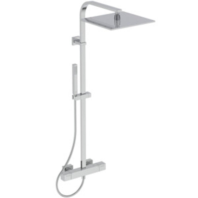 Ideal Standard Duschsystem Ceratherm C100 Square Kopfbrause 300x300mm m.Stick-HB Chrom, A7542AA