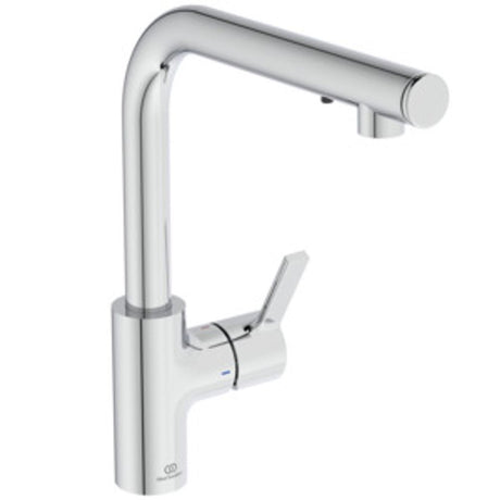 Ideal Standard Küchenarmatur Gusto Ausld.232mm L-Auslauf mit Seife Chrom, A7817AA