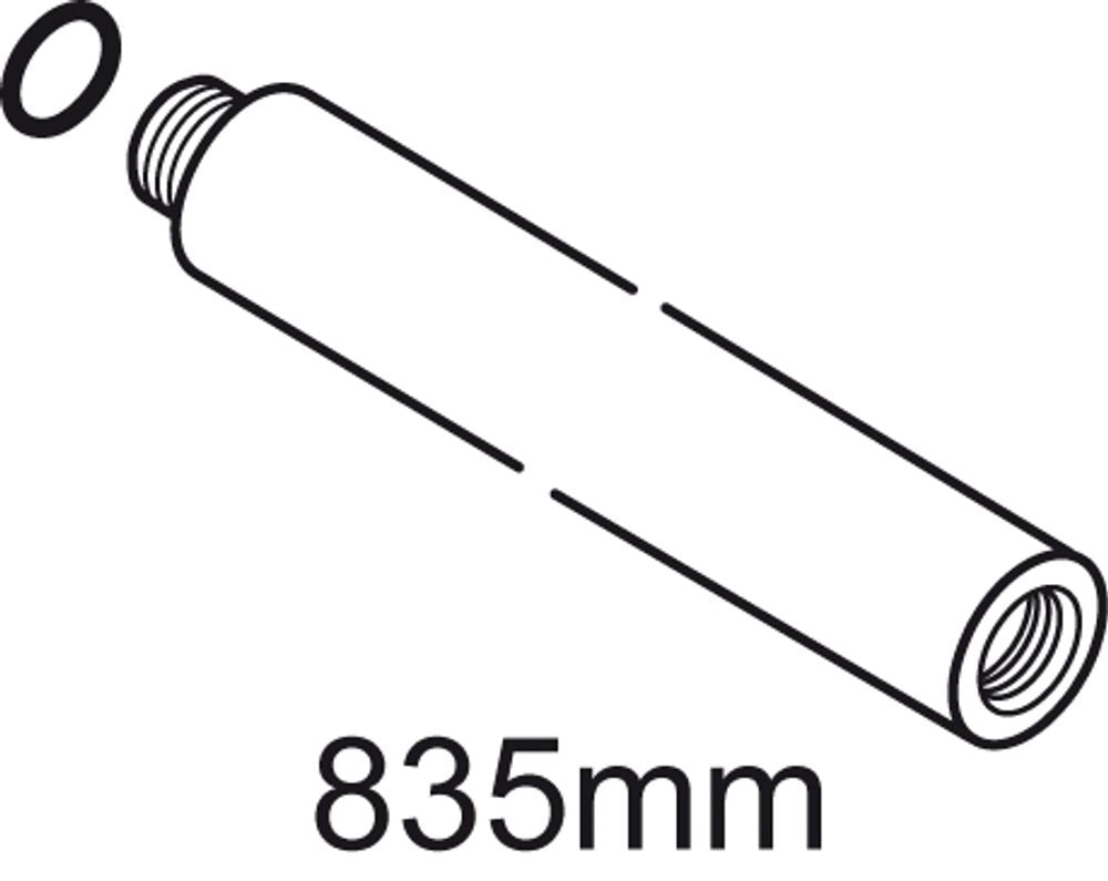 Ideal Standard Brausestange, d:25, Abstand L=835mm, Chrom, A861143AA