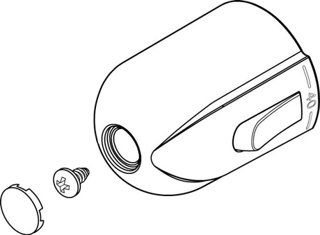 Ideal Standard Temperaturgriff Ceratherm 100, mit Logo IS, Chrom, A960834AA