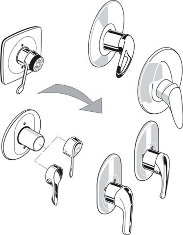 Ideal Standard Reno-Set für Brausearmatur UP BS1 , A963801NU