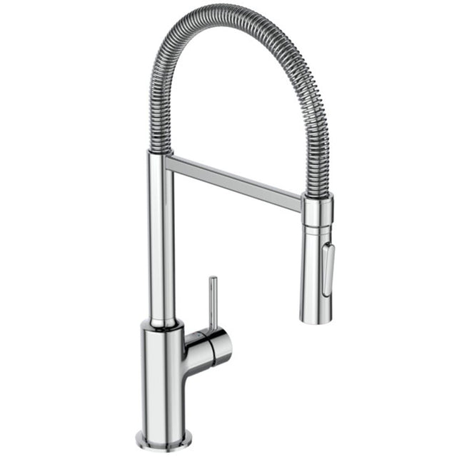 Ideal Standard Küchenarmatur Ceralook, Semi-Profi, Ausl. m.Federarm u.HB, Ausld.215mm,Chrom, BC302AA