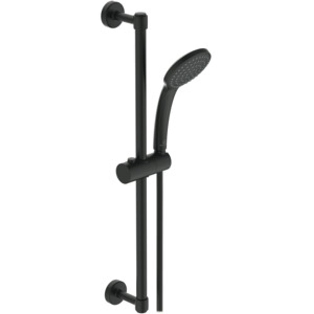 Ideal Standard Brausekombination Idealrain 600mm 1-Funktion-Handbrause 100mm Silk Black, BD142XG