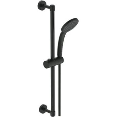 Ideal Standard Brausekombination Idealrain 600mm 1-Funktion-Handbrause 100mm Silk Black, BD142XG
