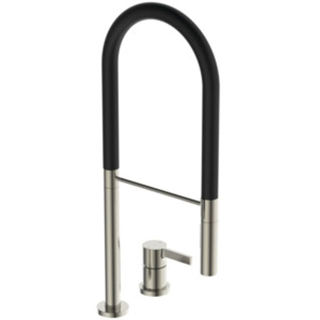 Ideal Standard 2-Loch Küchenarm. Gusto Ausld.225mm Semi-Pro 2F-Brause Silver Storm, BD425GN