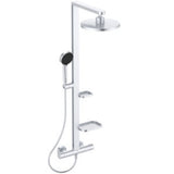 Ideal Standard Duschsystem Alu+ m.CTherm Brausethem. 2 Ablagen, 2F-HB u. 2F-Kopfbrause Silver, BD583SI
