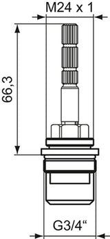 Ideal Standard JADO Keramikoberteil G3/4, H960935NU, rechtsschließend, H960935NU