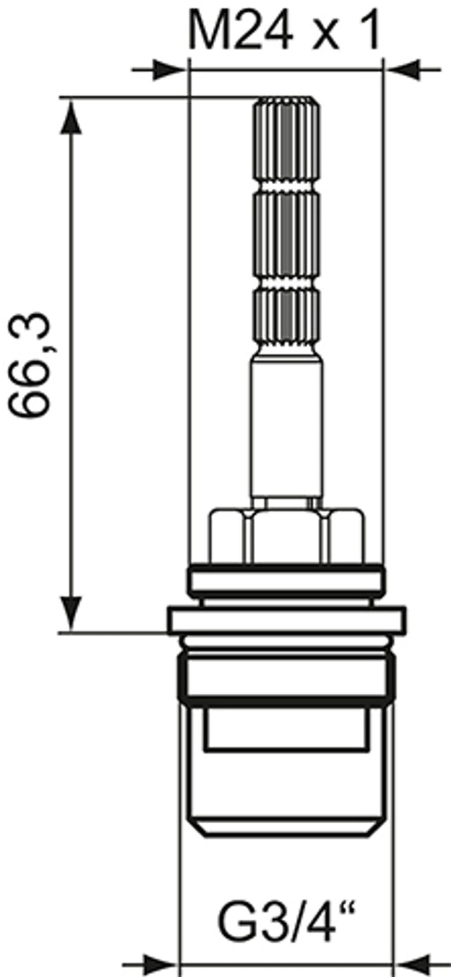 Ideal Standard JADO Keramikoberteil G3/4, H960935NU, rechtsschließend, H960935NU