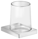 Keuco KE Glashalter Edition 11 11150, komplett m. Echtkristall-Glas, verchromt, 11150019000