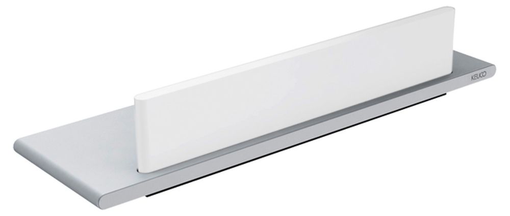 Keuco KE Duschablage Edition 400 11559, mit Glasabzieher, Aluminium-silber-eloxiert, 11559170000