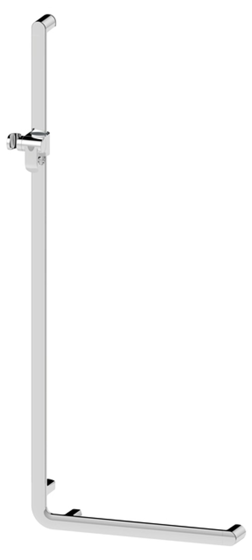 Keuco KE Winkelgriff Elegance 31606, verchromt linke Ausf.,m.Brausehalter, 501/1201 mm, 31606011102