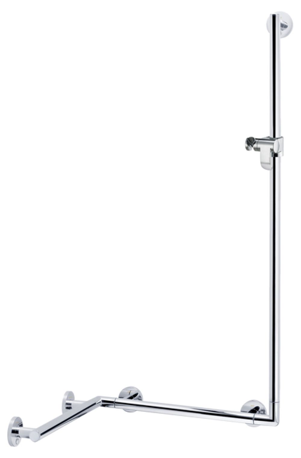 Keuco KE Duschhandlauf Plan Care 34908, mit Br.Stg. r/l,verchromt,597/680/1265 mm, 34908014411