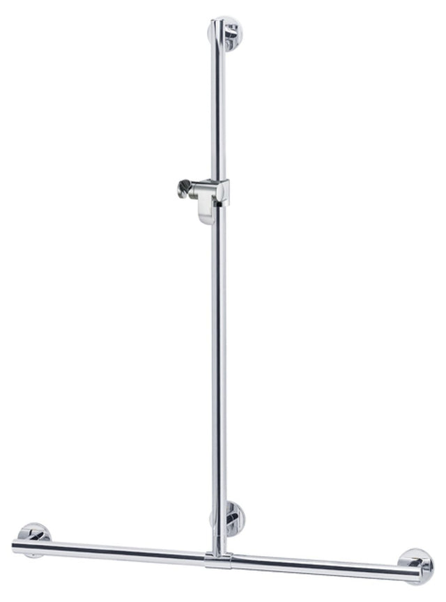 Keuco KE Duschhandlauf Plan Care 34914, mit Brausestange, verchromt, 982/1263 mm, 34914010911