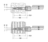 Keuco KE Bef.-Set 3 Plan Care 34992, 2xHolzschr.10x70 2xDübel UX 12, 34992000100