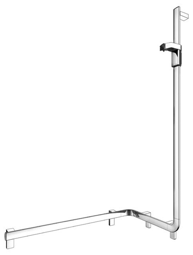 Keuco KE Duschhandlauf AXESS 35008, m.Br.stg. r. 850/531/1301mm verchr., 35008018601