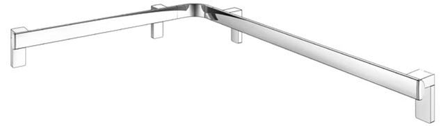 Keuco KE Dusch-u. Wannenhandlauf AXESS 35011, r. 650/850mm verchr., 35011016801