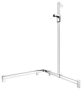 Keuco KE Duschhandlauf AXESS 35015, Br.stg. r. 850/850/1301mm verchr., 35015010101