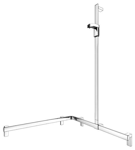 Keuco KE Duschhandlauf AXESS 35015, Br.stg. r. 850/850/1301mm verchr., 35015010101