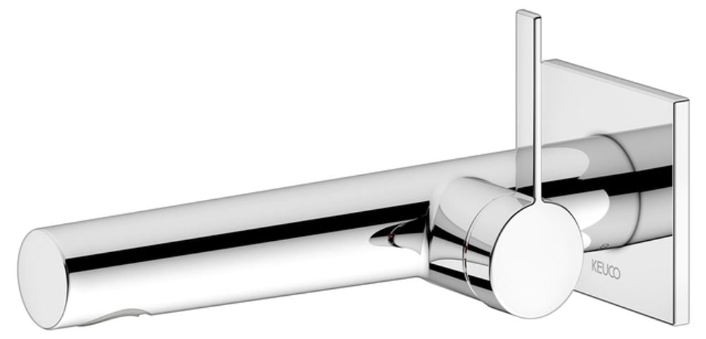 Keuco KE EHM-WT-Mischer IXMO 59516, eckig Wandmontage, 219 mm, verchromt, 59516011102