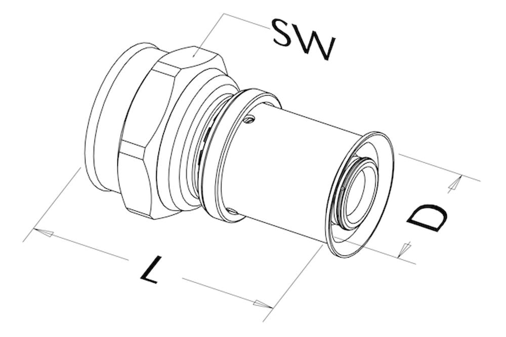 Roth Übergangsmuffe 17x1/2" IG, 1135000534