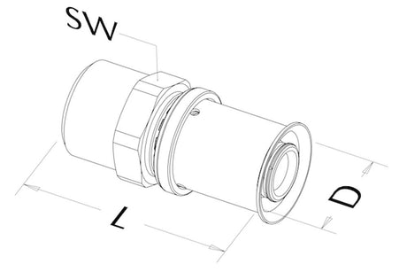 Roth Übergangsnippel 25x1" AG, 1135001273