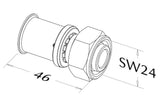 Roth Übergangsstück auf Geberit MeplaFix 17x1/2" IG, 1135007223
