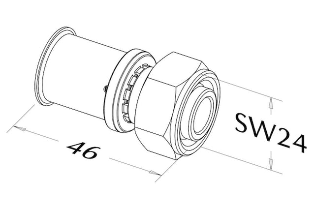 Roth Übergangsstück auf Geberit MeplaFix 17x1/2" IG, 1135007223